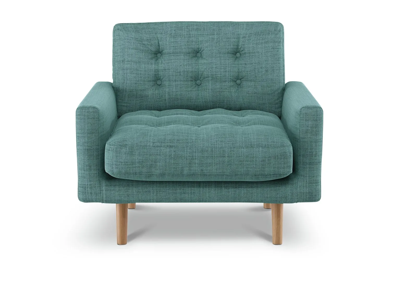 Habitat Fenner Teal Blue Fabric Armchair