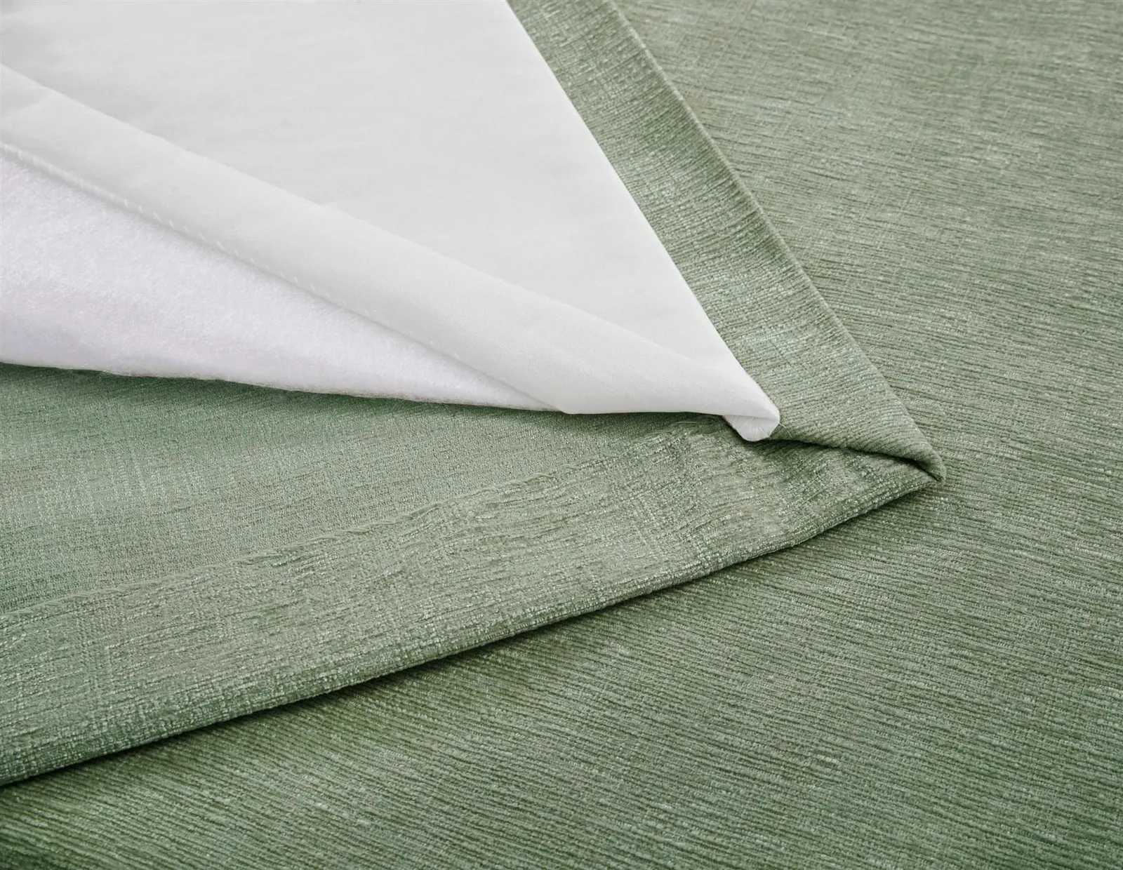 Sundour Amberley Chenille Eyelet Curtains in Green 4