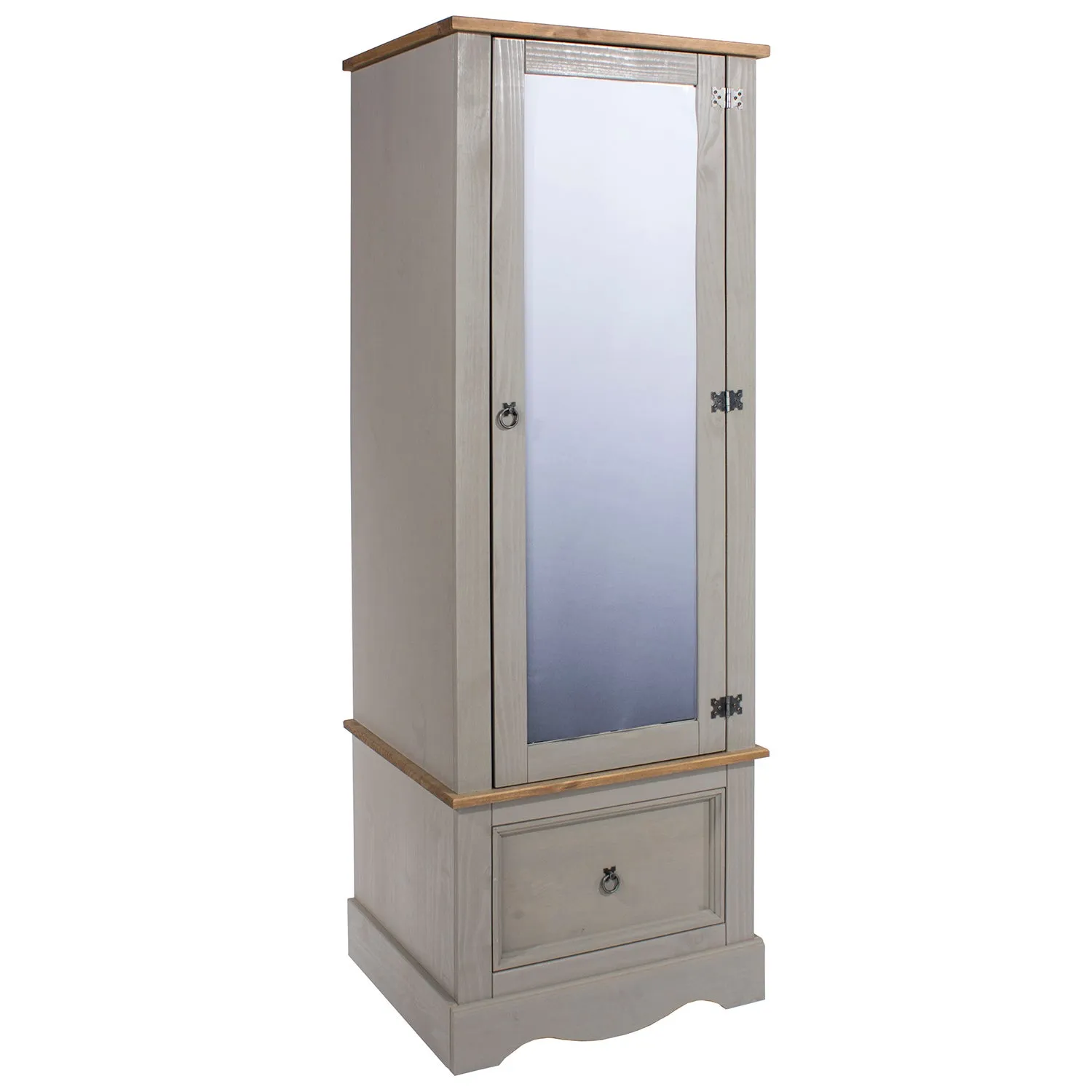Corona Mirrored Armoire Grey