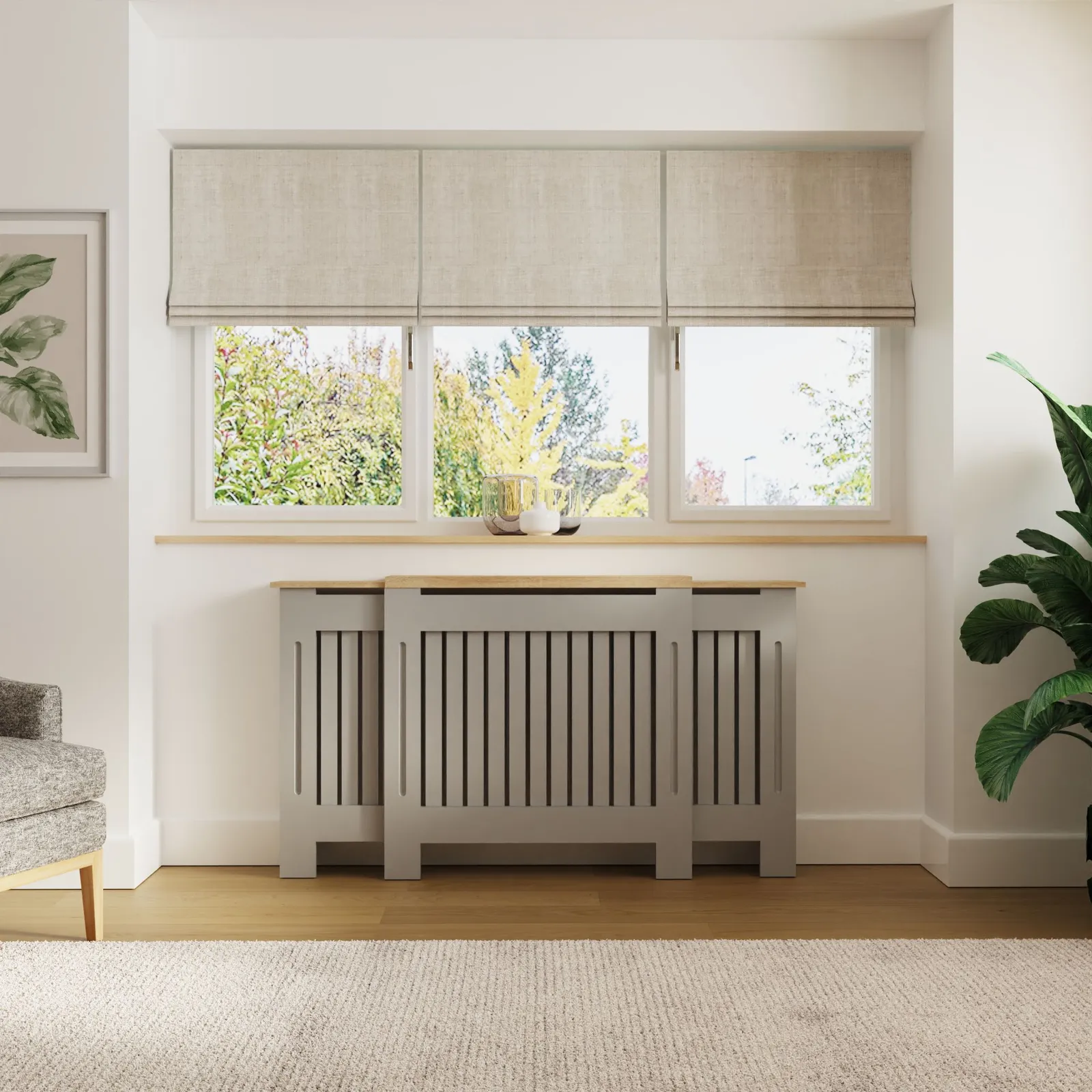 GFW Longslow Adjustable Radiator Cover in Grey 2