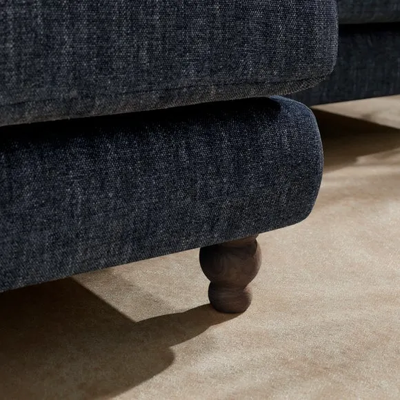 Arthur Linen Chenille Corner Chaise Sofa 5