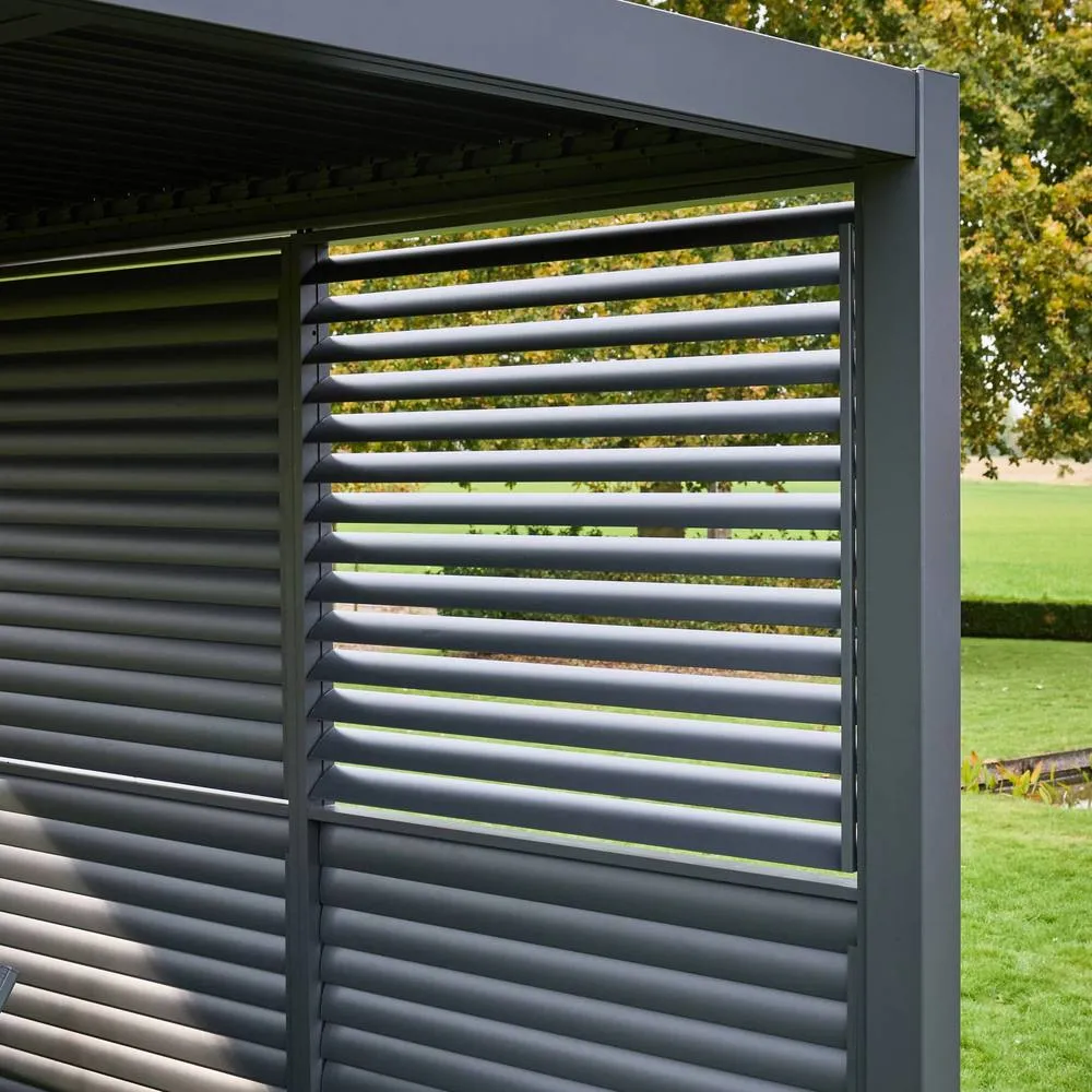 sweeek Adjustable louver panel 130cm for Triomphe pergola 4x3m in Dark Grey 4
