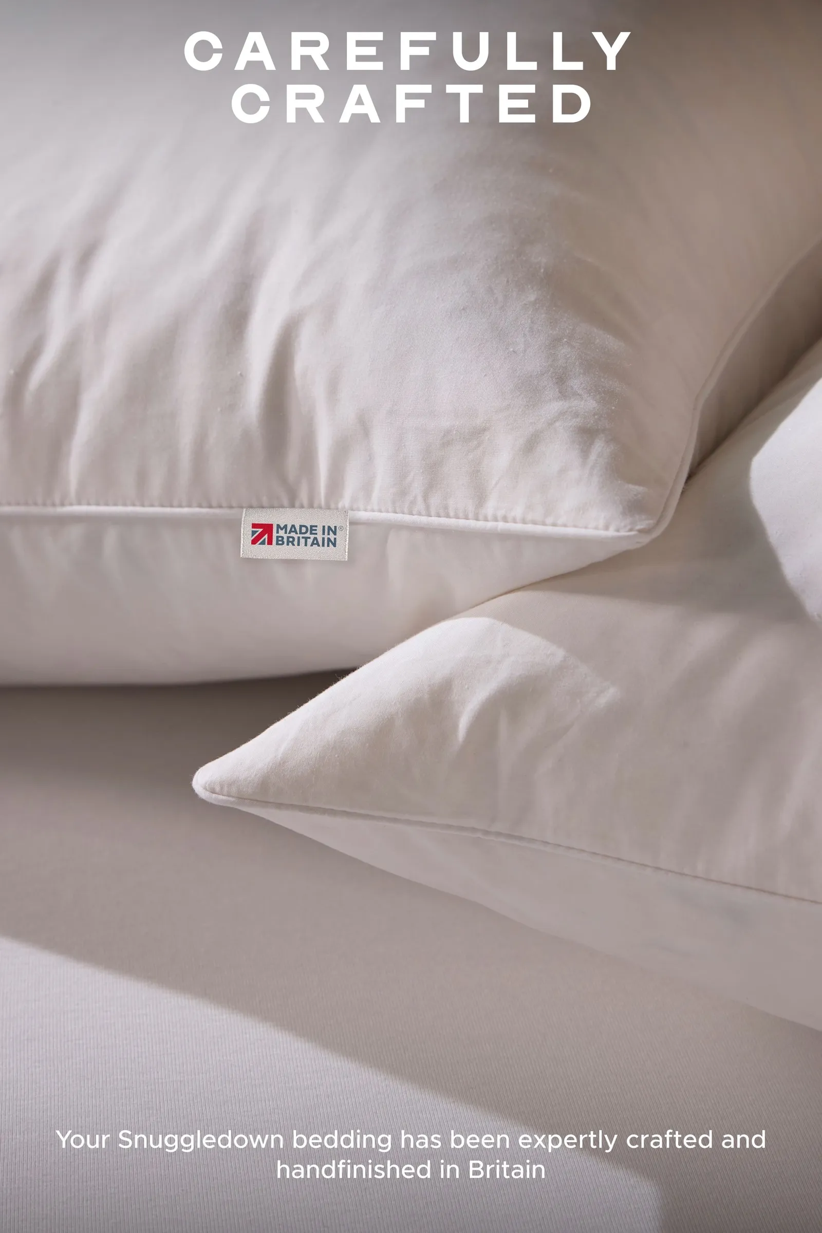 Snuggledown 4 Pack Hotel Medium Support Back Sleeper Pillow in White 5