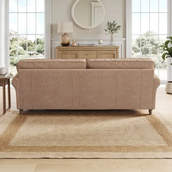 Flori Tonal Plush Chenille 4 Seater Sofa 3
