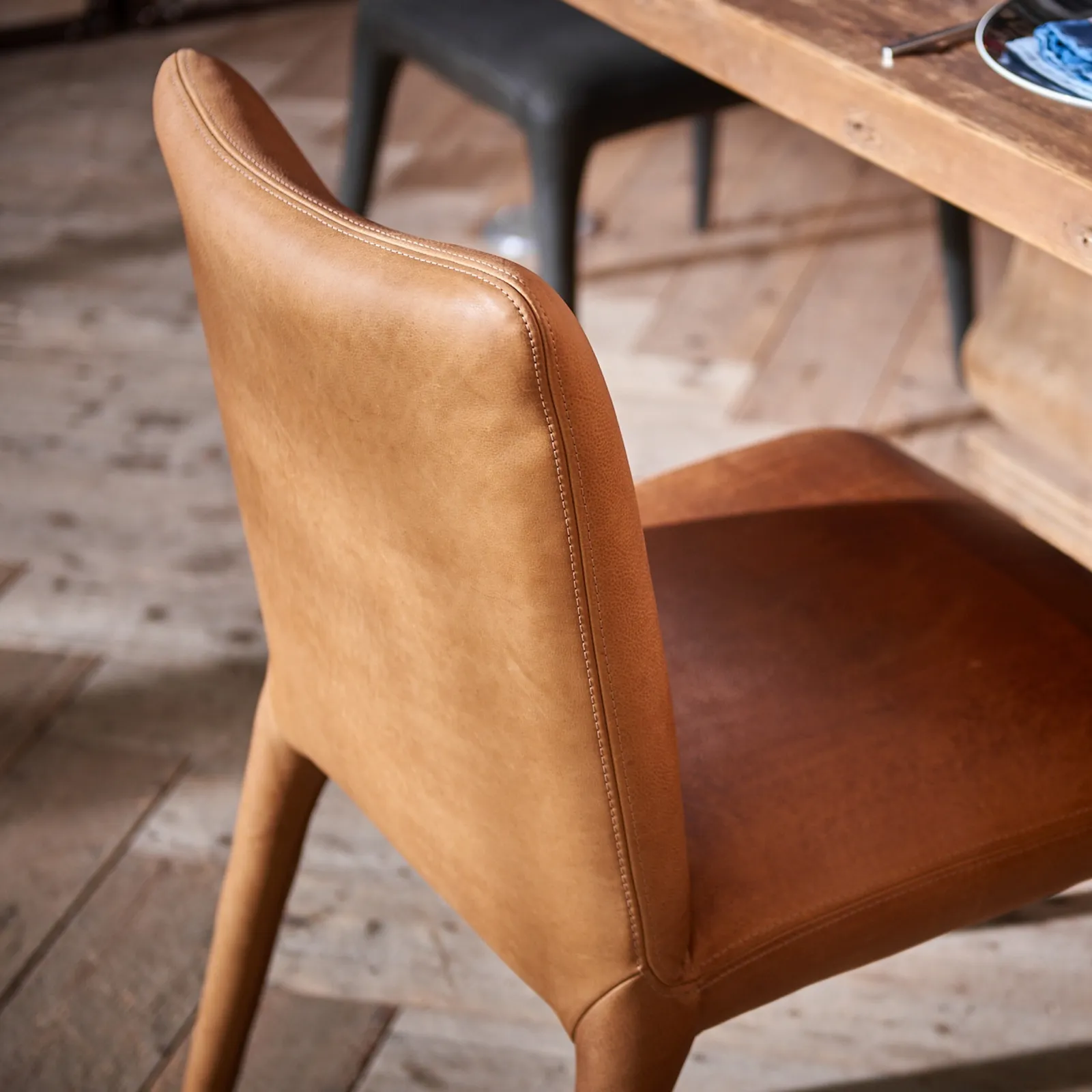 Timothy Oulton Fibi Dining Chair, Brown Leather | Barker & Stonehouse 5