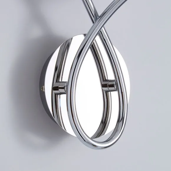 Grace 2 Light Chrome Wall Light 4