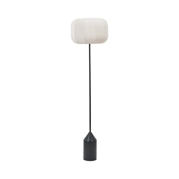 Pacific Lifestyle Oscar Metal and Linen Structured Floor Lamp 5