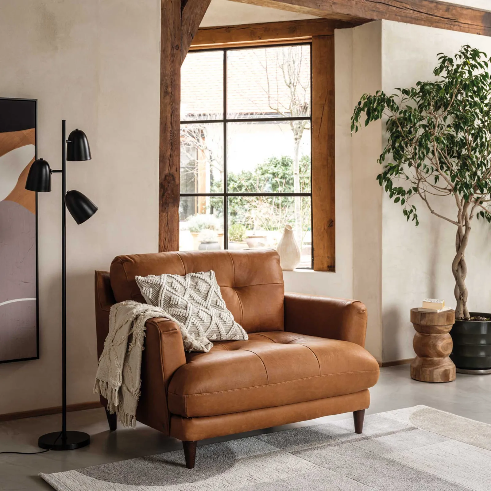Aldo Maxi Armchair, Brown Leather | Barker & Stonehouse 2
