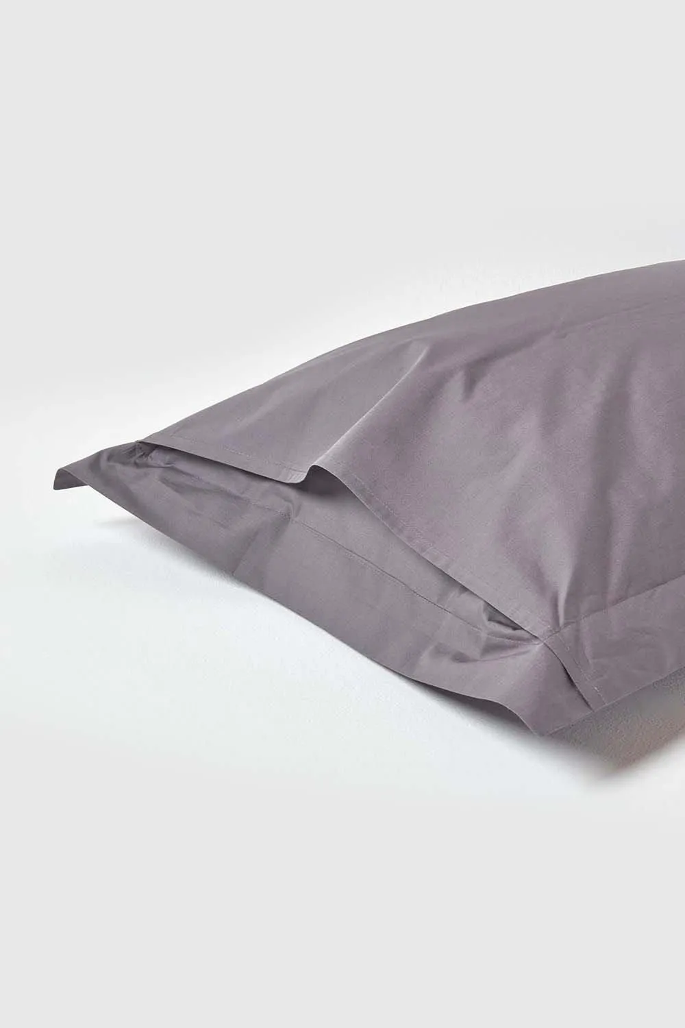 Homescapes Egyptian Cotton Oxford Pillowcase 200 TC, King Size in Dark Grey 3