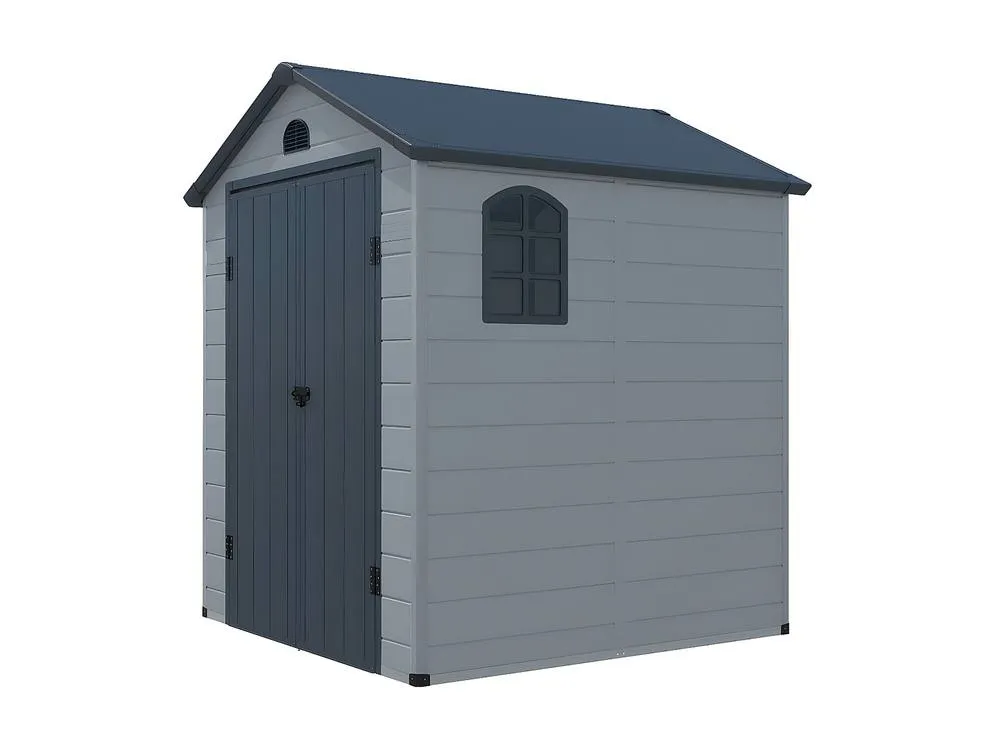 Vente-unique Grey Resin Garden Shed - 3.65 M² - CESIO in Light Grey 4