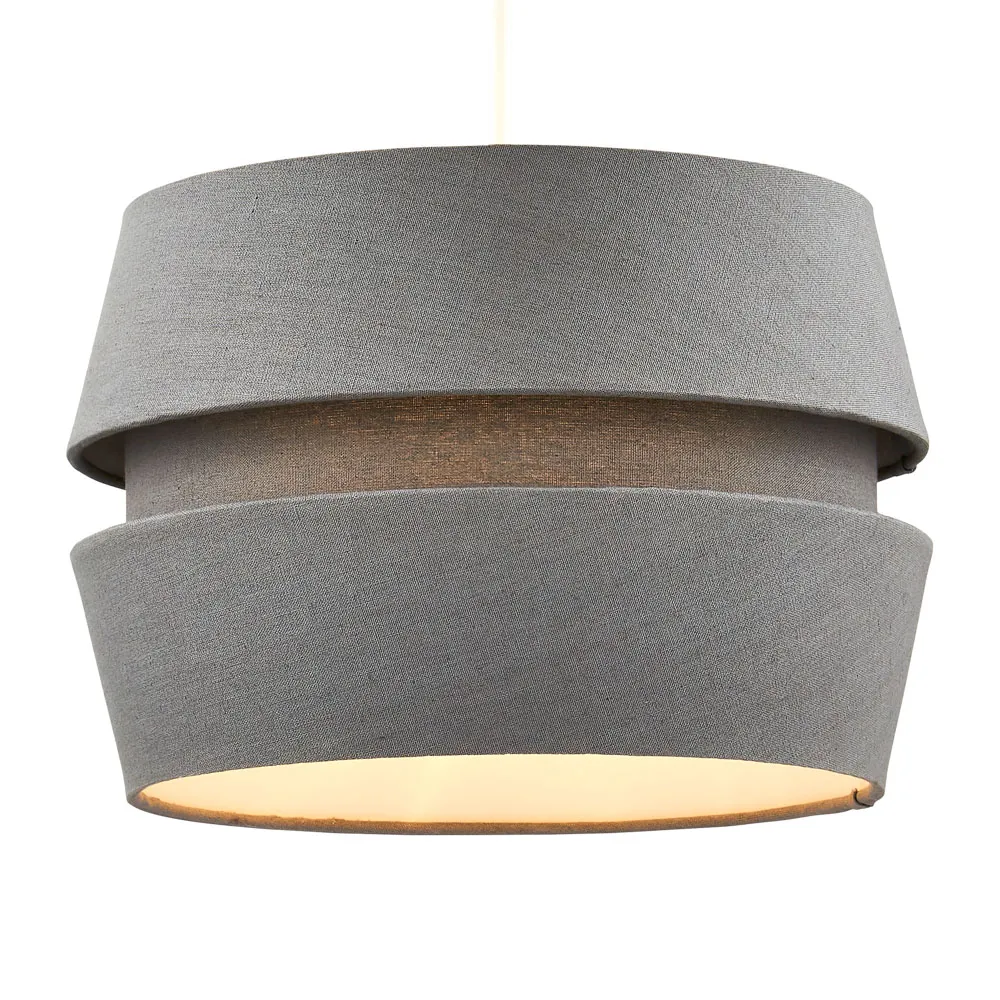 Three Layer Linen Easyfit Shade, Grey