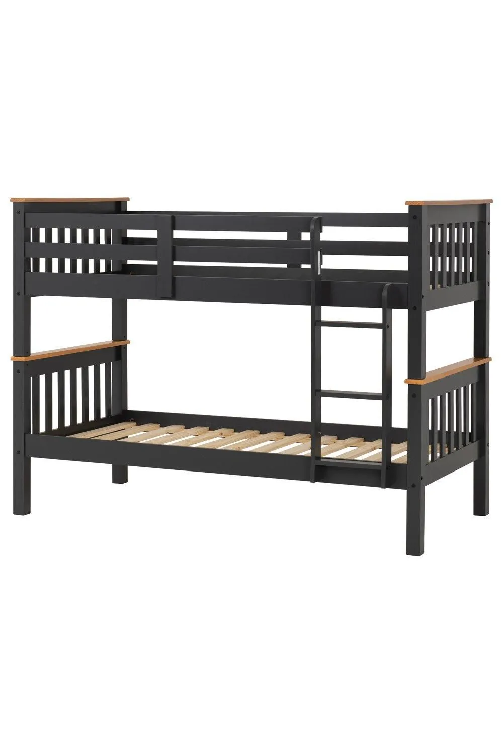Seconique Neptune 3' Single Bunk Bed in Dark Grey 2