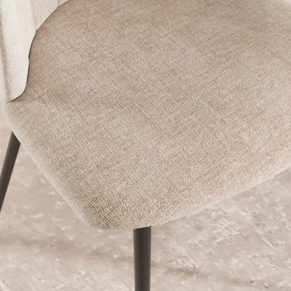 Kendall Dining Chair with Black Legs, Chenille 4
