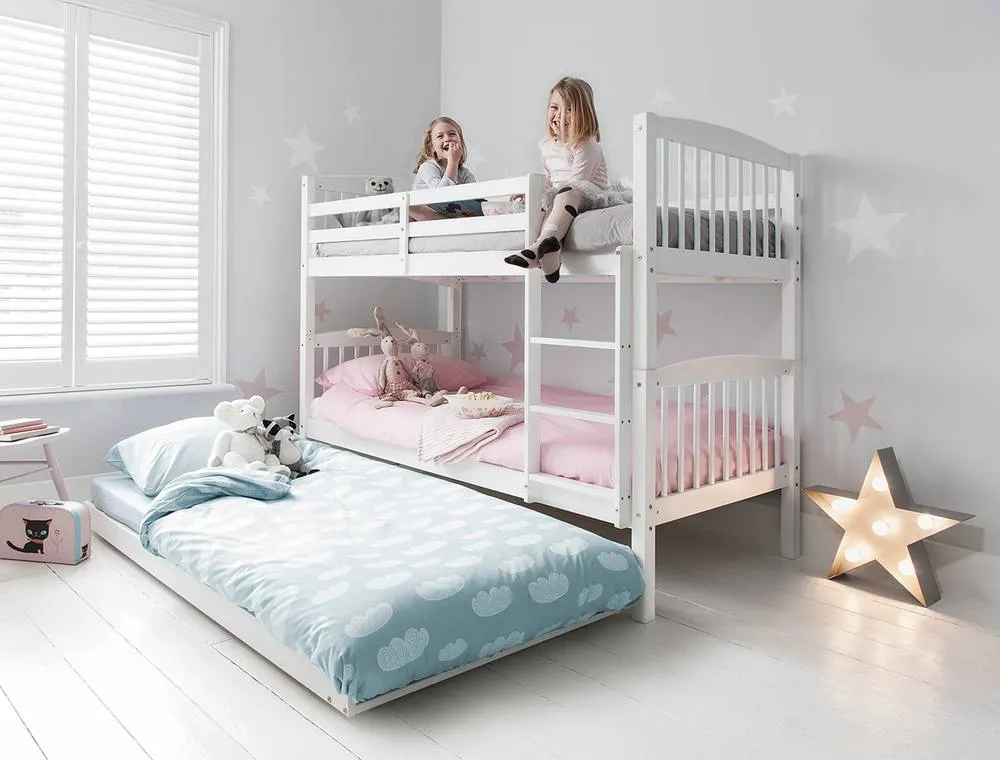 Nöa and Nani Brighton Bunk Bed with Spacesaver Pull out Trundle in White 2