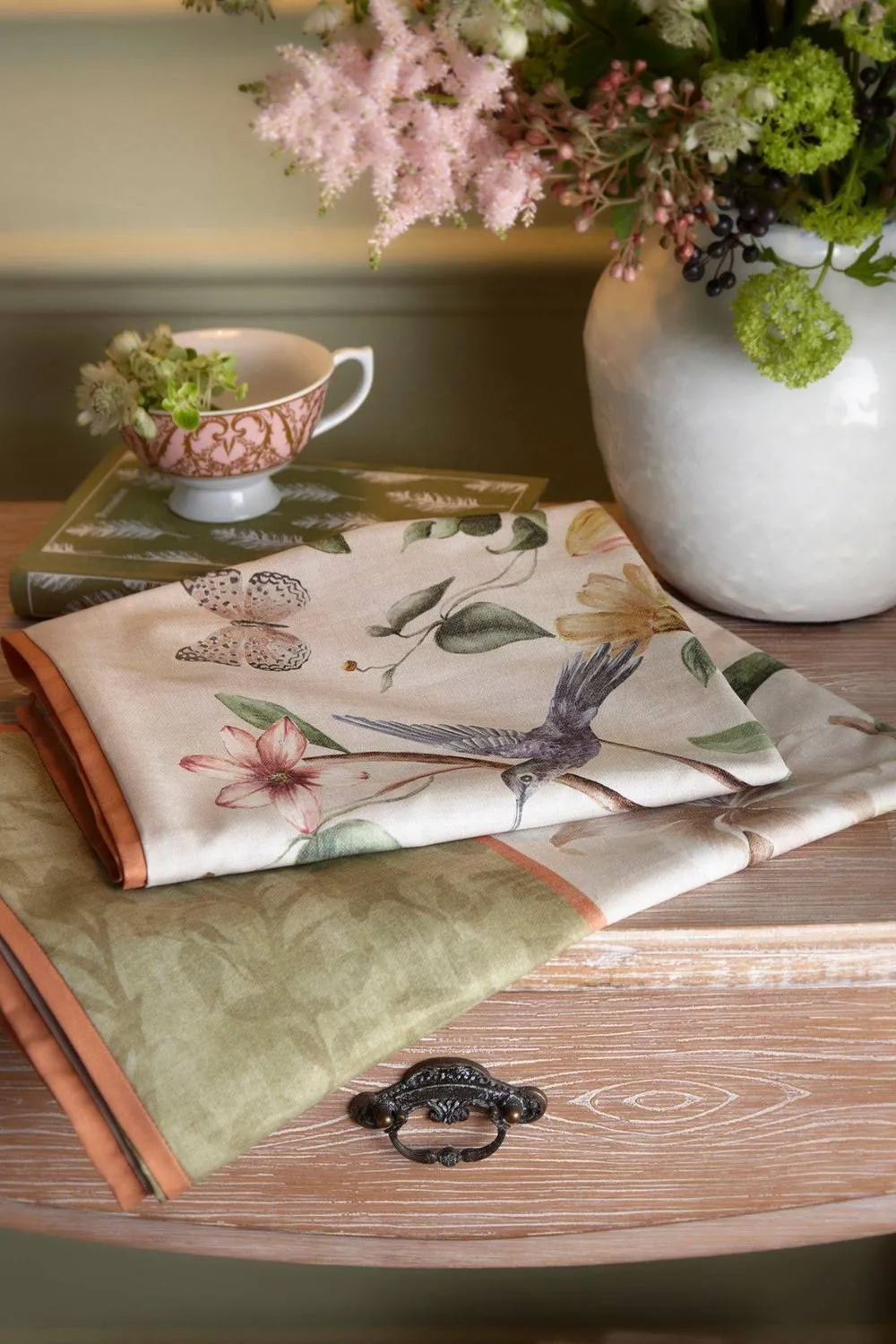 Appletree 'Fiorella' 100% Cotton Floral & Bird Print Duvet Cover Set in Natural 4