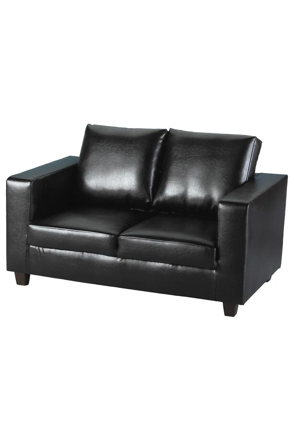 Seconique Tempo Two Seater Sofa-in-a-Box in Black