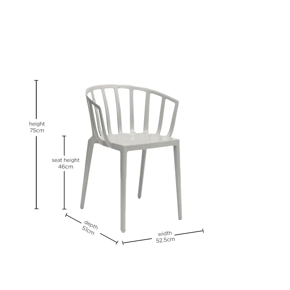Kartell Venice Dining Chair, Grey Plastic | Barker & Stonehouse 3