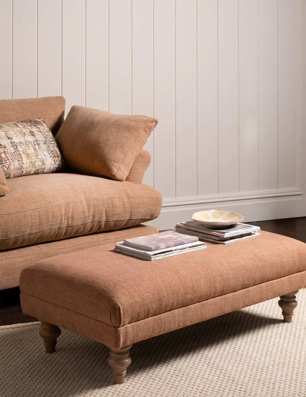 BARKER AND STONEHOUSE Isla Footstool Tan