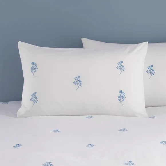 Izara Embroidered Microfibre Duvet Cover & Pillowcase Set 5