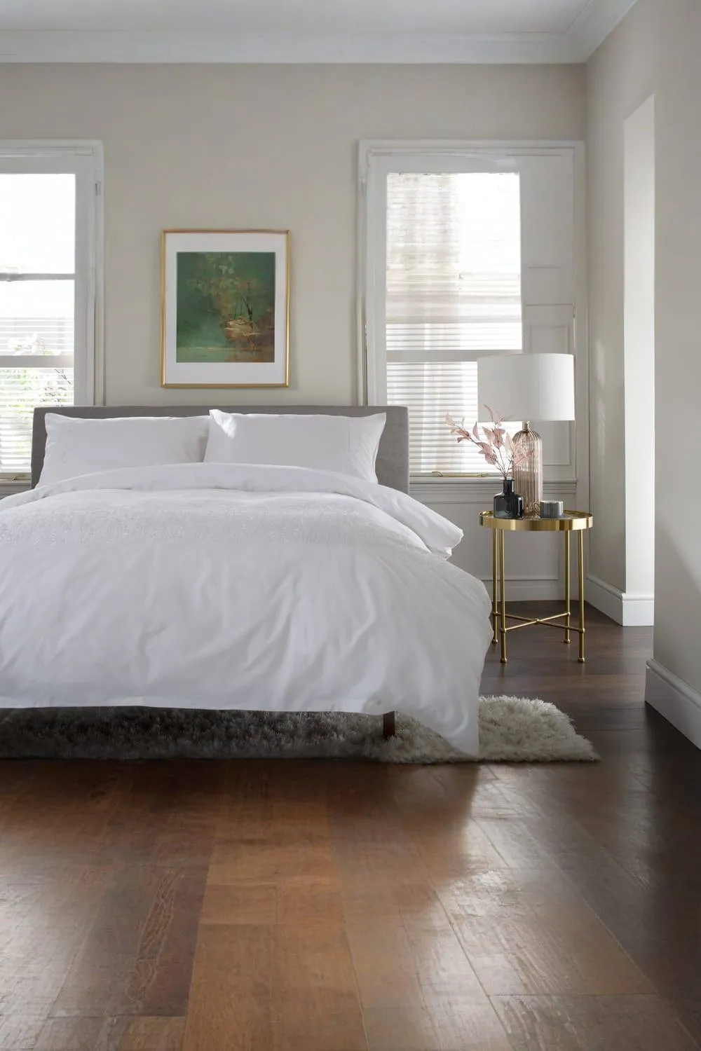 The Lyndon Company Wild Grass Cotton Duvet Set with Embroidered in White 3