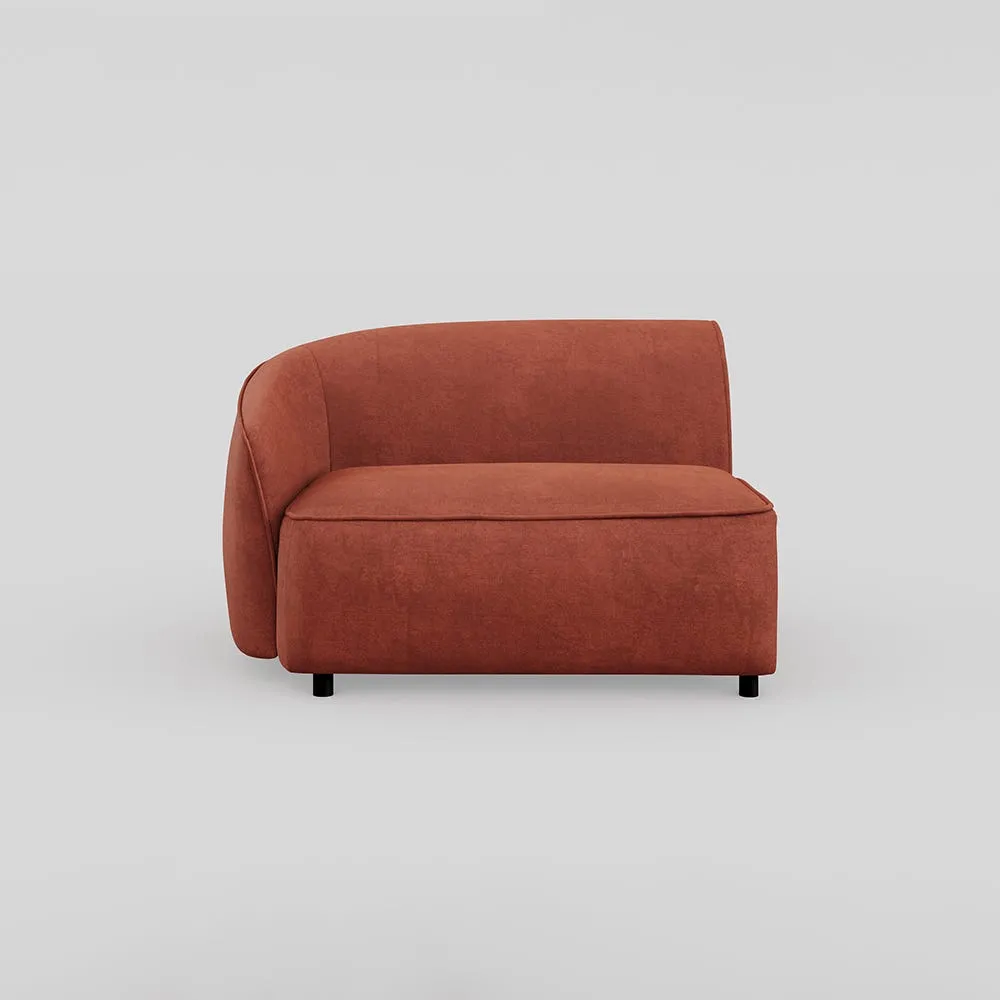 Heal's Aurelie Corner Module LHF Smart Luxe Velvet Tawny