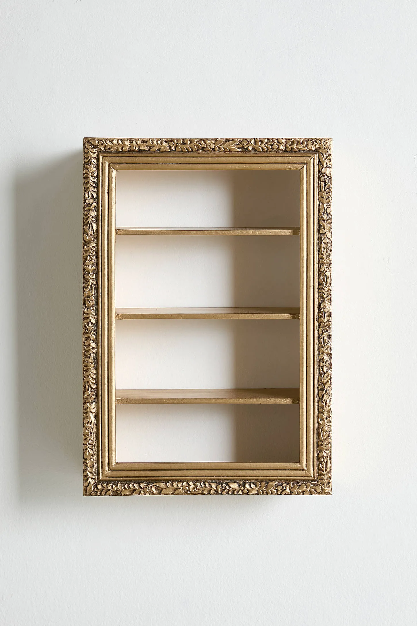Florence Trinket Display Wall Shelf - Gold 2