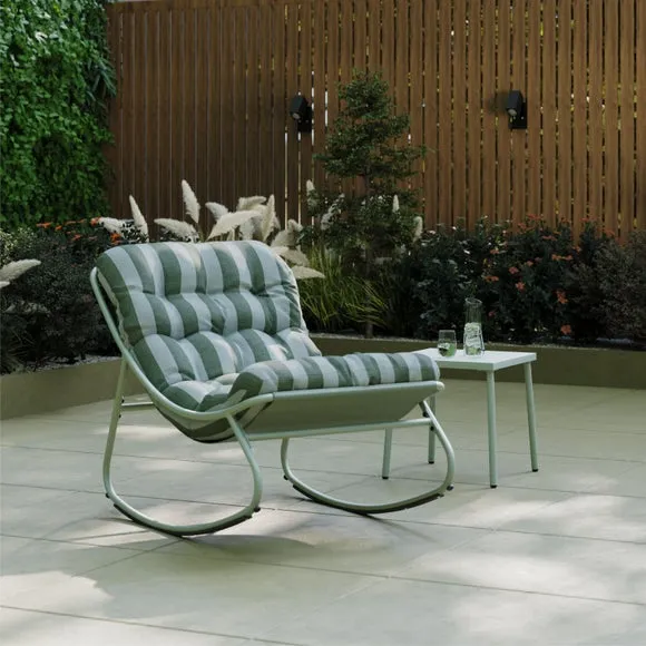 Rocking Chair with Striped Cushion