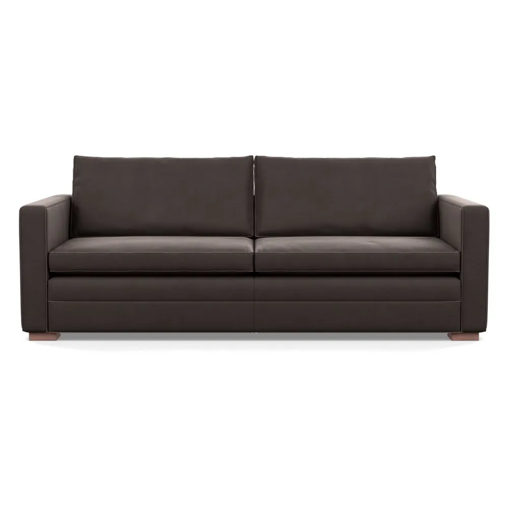 Heal's Palermo 4 Seater Sofa Nobilis Velvet Sable Walnut Feet 1