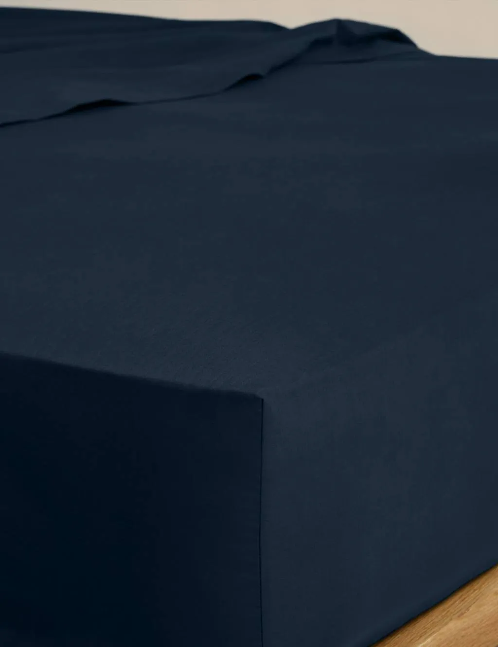 M&S Cotton Rich Extra Deep Fitted Sheet Navy