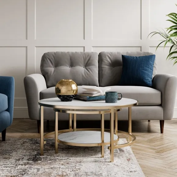 Sofia Faux Marble Nest of Coffee Tables 2