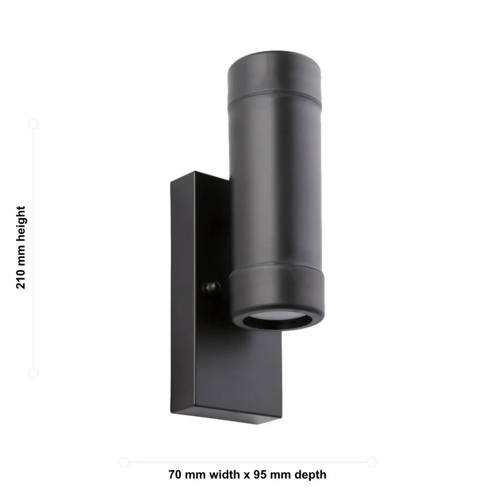 First Choice Lighting Set of 2 Gale - Polypropylene Coastal Dusk Dawn Wall Lights in Black 6