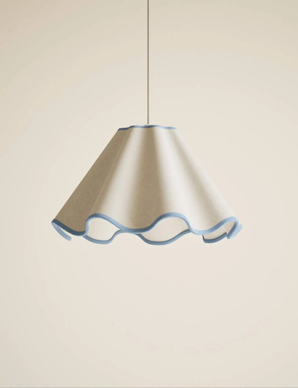 M&S Fabric Wave Scallop Shade Blue
