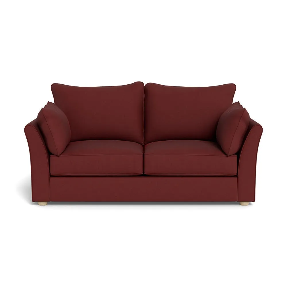 Heal's Tailor 3 Seater Sofa Capelo Linen-Cotton Etruscan Red Natural Feet 1