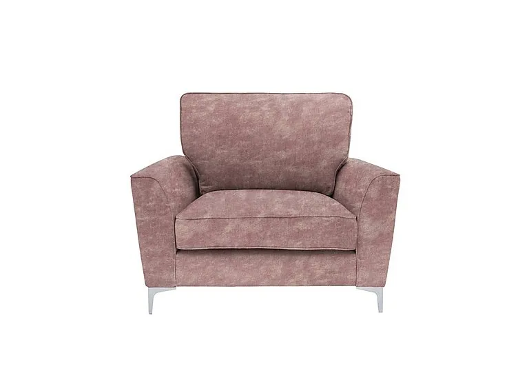 Legend Fabric Armchair with Chrome Feet - Sublime Dusk