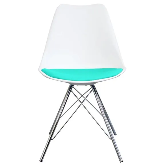 Fusion Living Soho White Plastic Dining Chair 3