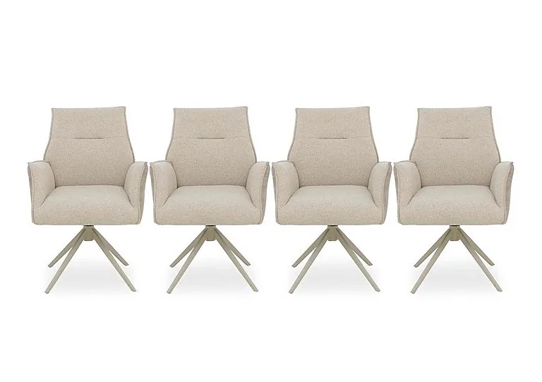 Mirage Set of 4 Swivel Dining Arm Chairs