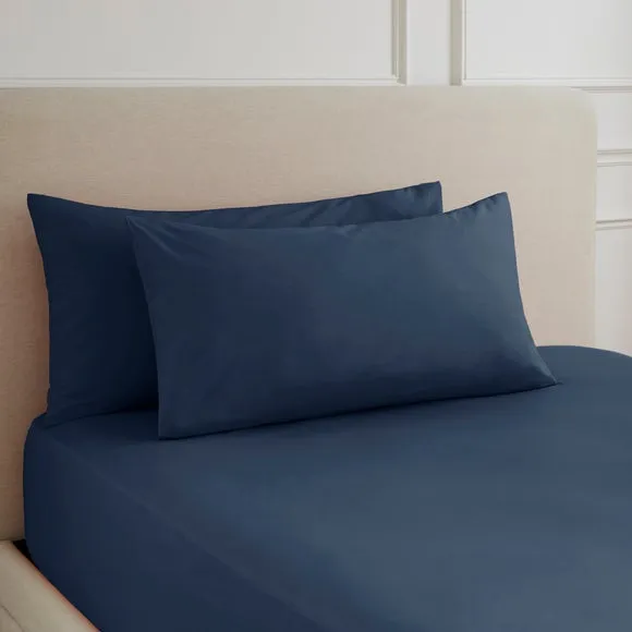 Hotel 230 Thread Count 100% Cotton Percale Large Standard Pillowcase Pair