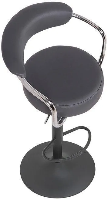 netfurniture Lazio Matt Black Bar Stool Charcoal 3