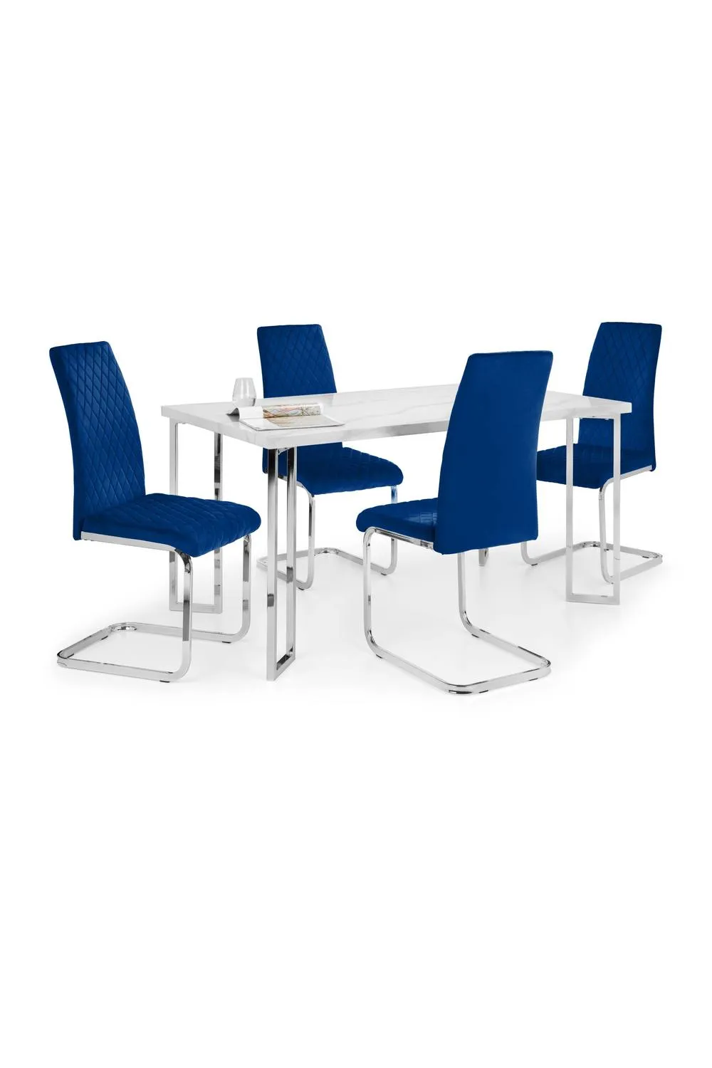 Julian Bowen Positano Rectangular 4-6 Seater Dining Table in White 5