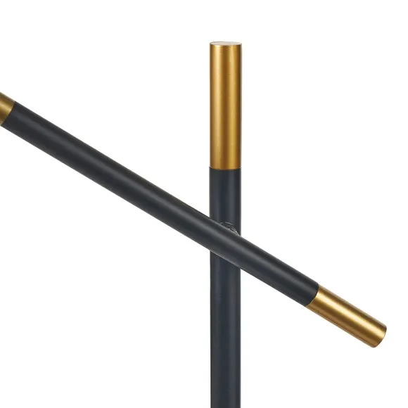 Wanda White Orb and Black Metal Table Lamp 4