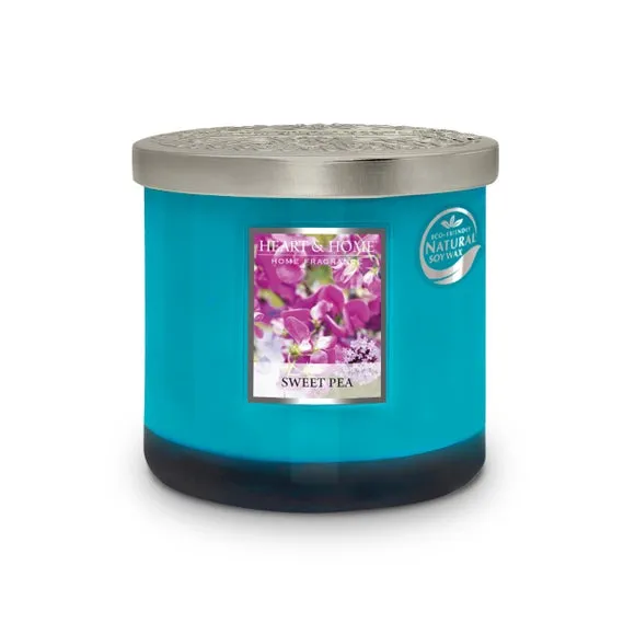 Heart and Home Ellipse Sweet Pea Multi Wick Candle 2