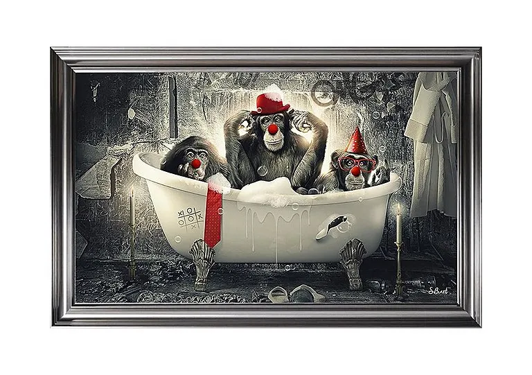 Monkey Wash Framed Art