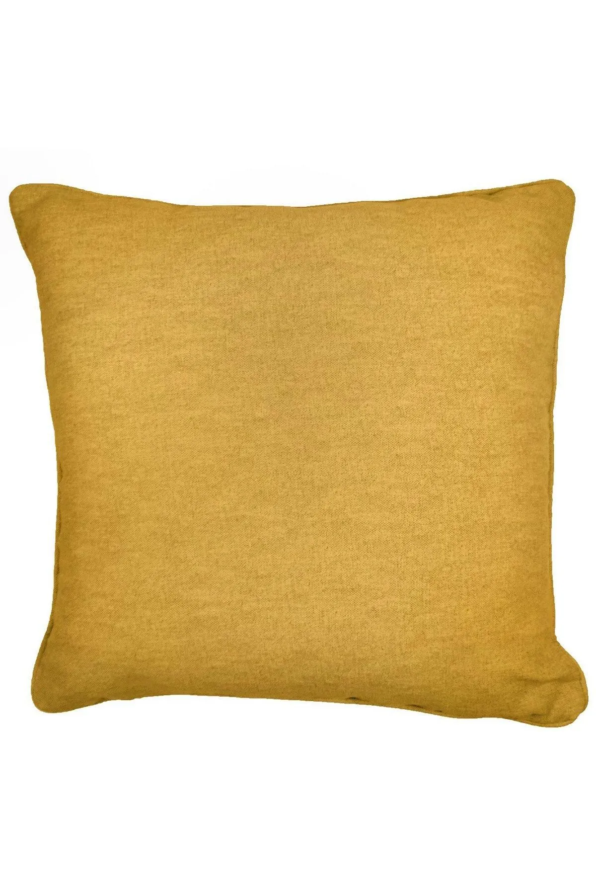 Fusion 'Sorbonne' Luxury Plain Dyed Filled Cushion 100% Cotton in Mustard 2