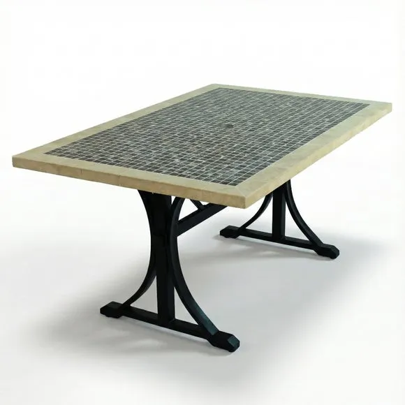 Wilmington Stone Rectangle Dining Table 2