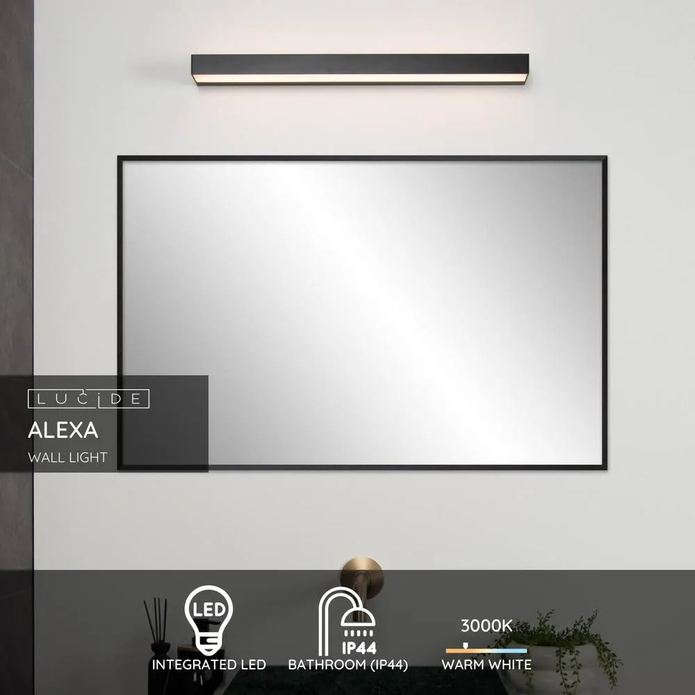 Netlighting Modern Wall Light Bathroom LED 1x8W 3000K IP44 Black 2
