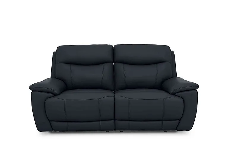Sloane 3 Seater Leather Sofa - Navy