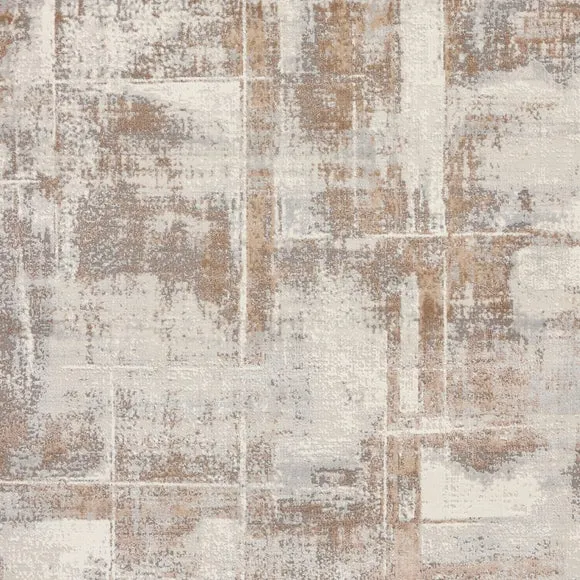 Abstract Distressed Natural Rug 2