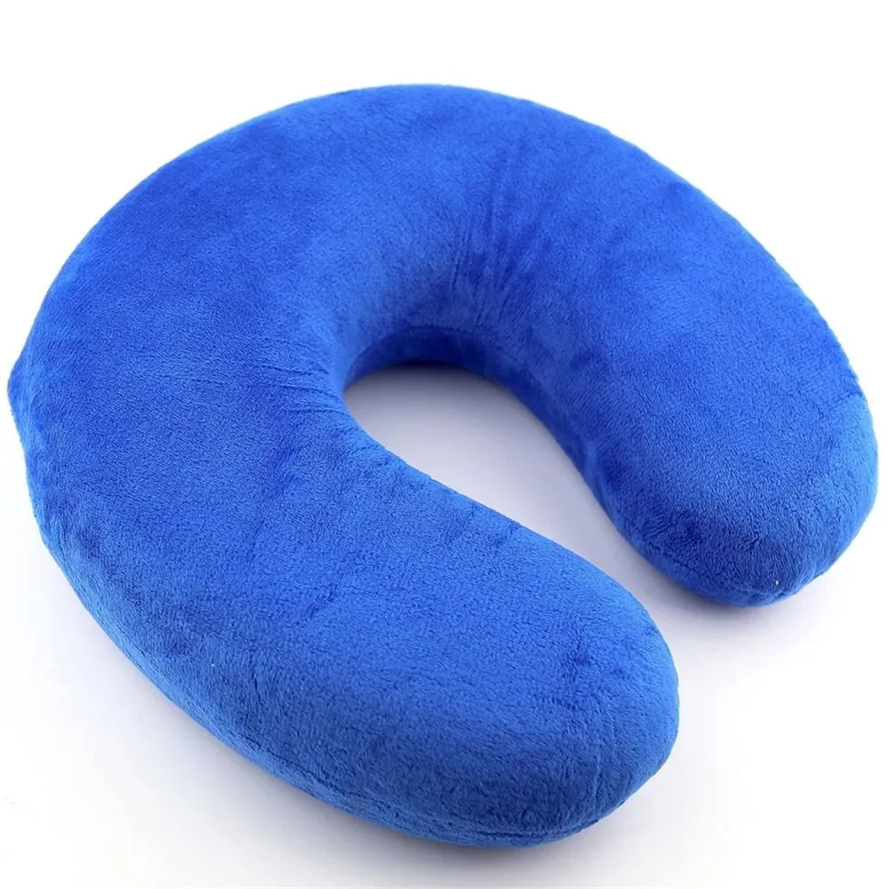 Nordara Blue (Pack of 2) Neck Support Foam Pillow Cushion Travel U Shaped
