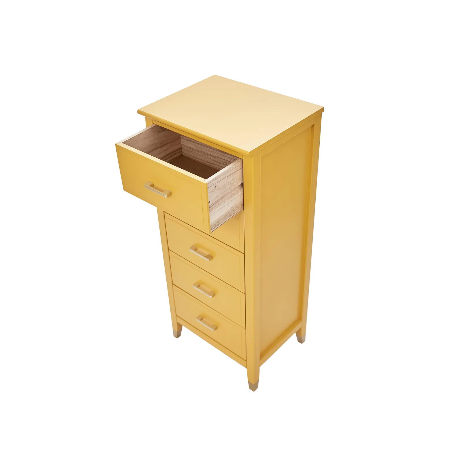 Cabinet Bits Palazzi 5 Drawer Narrow Chest of Drawers in Mustard 5