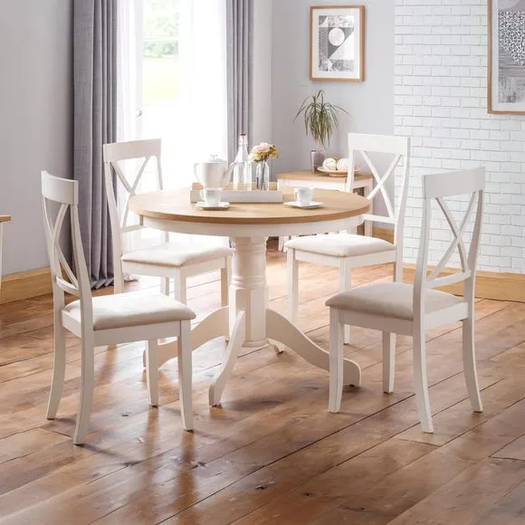 Davenport 4 Seater Round Pedestal Dining Table 4